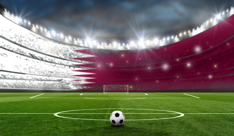 Stadium in Qatar colours - Image iStock