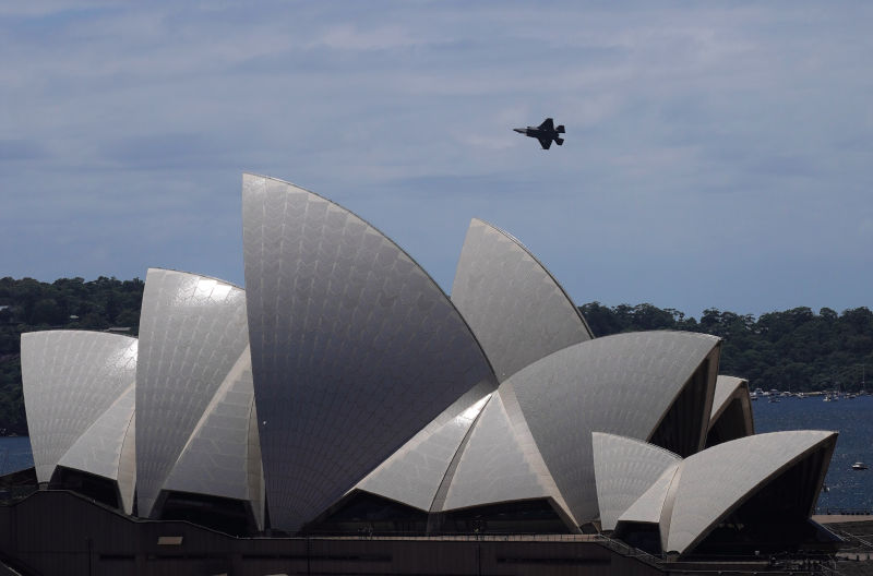 RAAF-Flypast-over-the-Sails-of-the-Opera-House. Image: iStock RAAF Flypast over the Sails of the Opera House