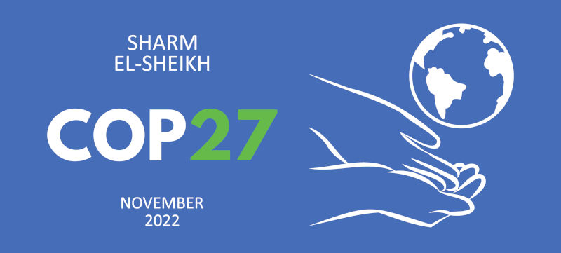 Annual climate change conference COP 27 Sharm El-Sheikh in November 2022. International climate summit banner. Global Warming. banner