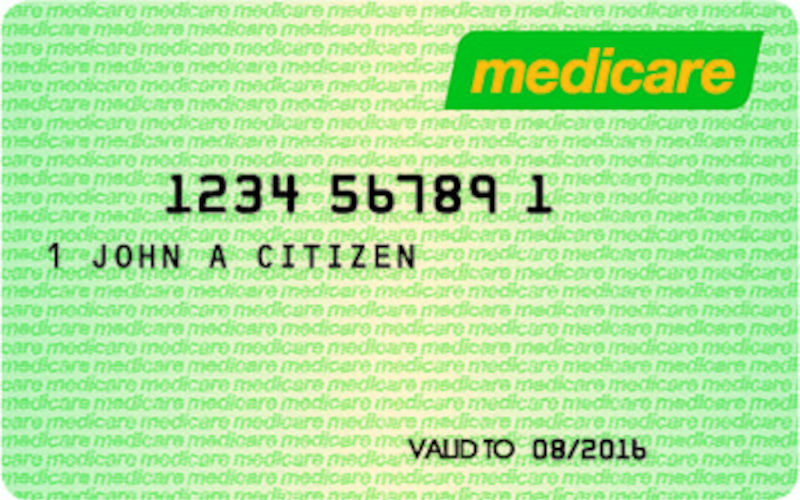 Medicare card Australia.