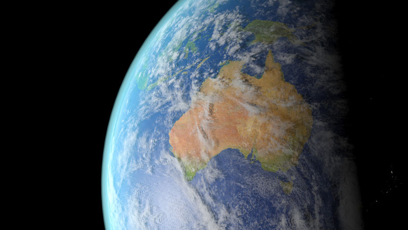 Australia as seen from space.