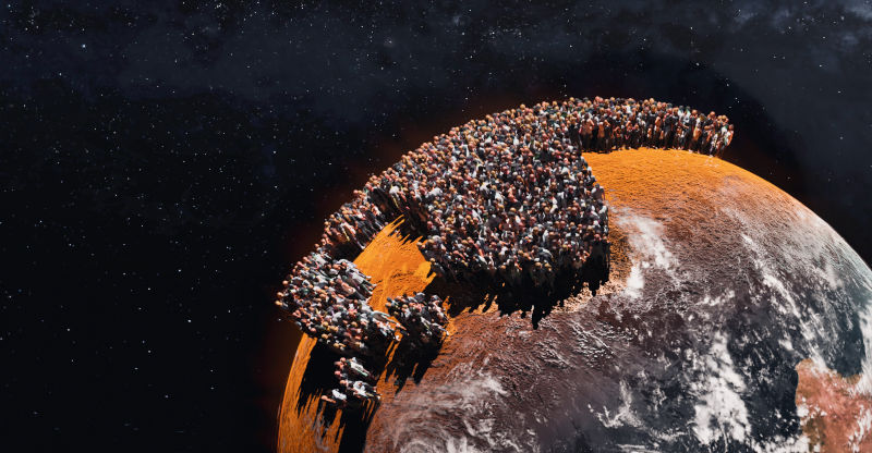 Over-population-of-planet-Earth. Image: iStock Over population of planet Earth.