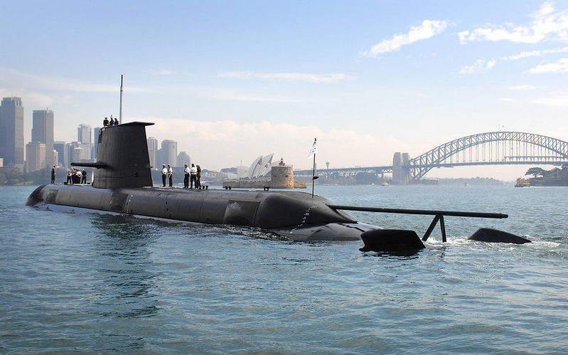 Collins Class submarine HMAS WALLER in Sydney - RAN.