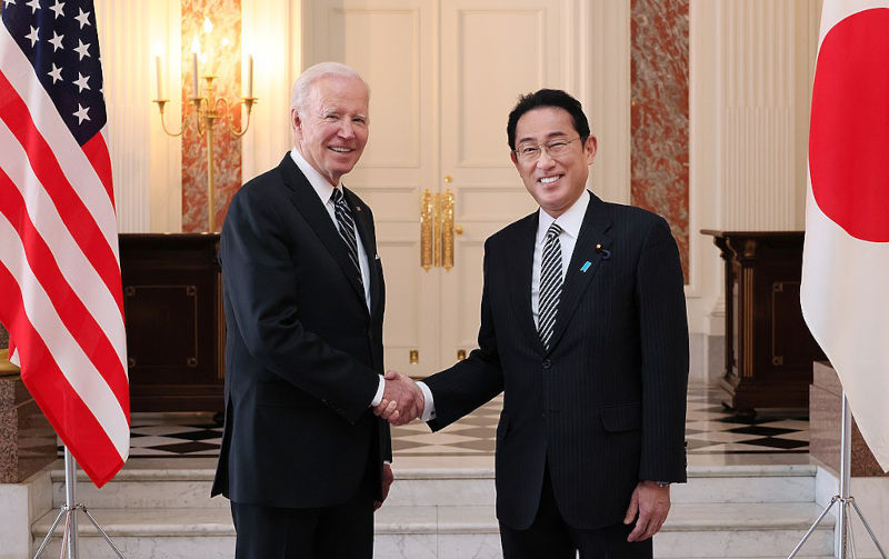 Fumio Kishida and Joe Biden