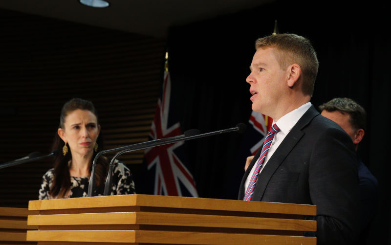 New Zealand Prime Minister Jacinda Ardern and Chris Hipkins August 2021. Image: Alamy/ Lynn Grieveson/Alamy Live News