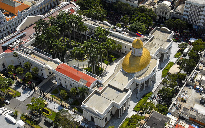 Aerial View of the Legislative Palace. Caracas, Venezuela.