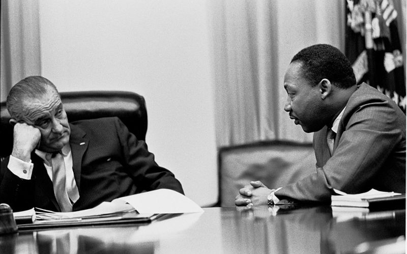 Martin Luther King, Jr. and Lyndon Johnson.