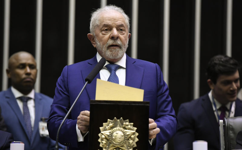 Lula after being sworn-in on 1 January 2023.