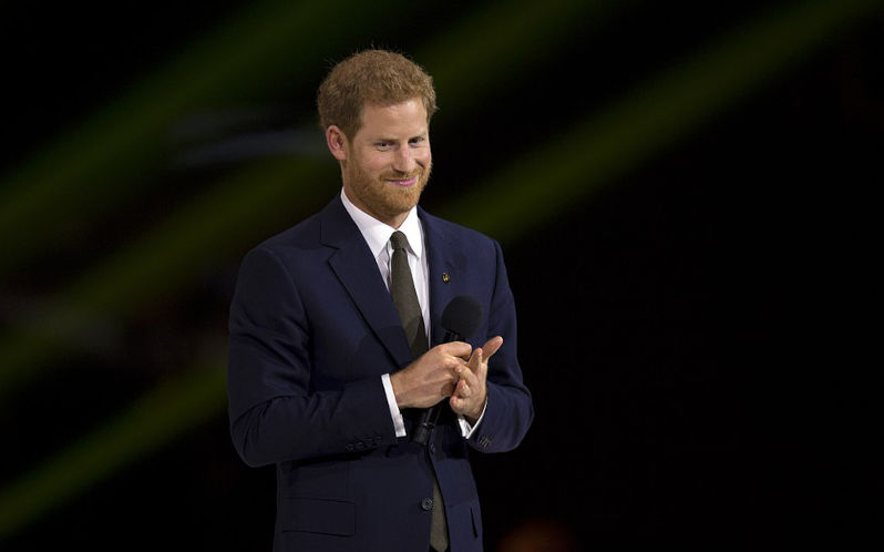 Prince Harry speaks during the opening ceremonies of the 2017 Invictus Games.