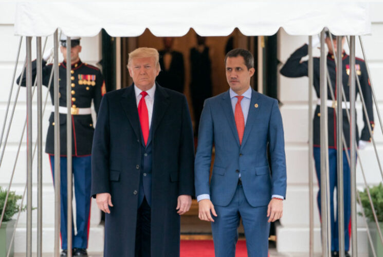 Former President Donald Trump hosted Guaidó at the White House. (White House)