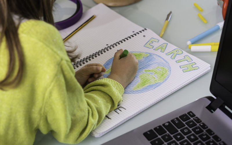 Childhood,-protection-of-environment-and-global-warming. Image: iStock Childhood, protection of environment and global warming.