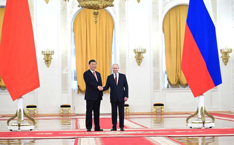 President of the People’s Republic of China Xi Jinping meets with President of Russia Vladimir Putin at the official welcoming ceremony in the Grand Kremlin Palace in Moscow. March 20-22 / 2023 Moscow