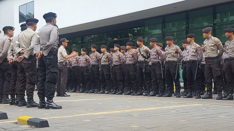 Indonesian Police personnel.