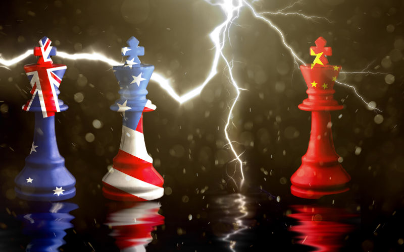 US Australia and China Chess pieces Image: iStock (cropped)