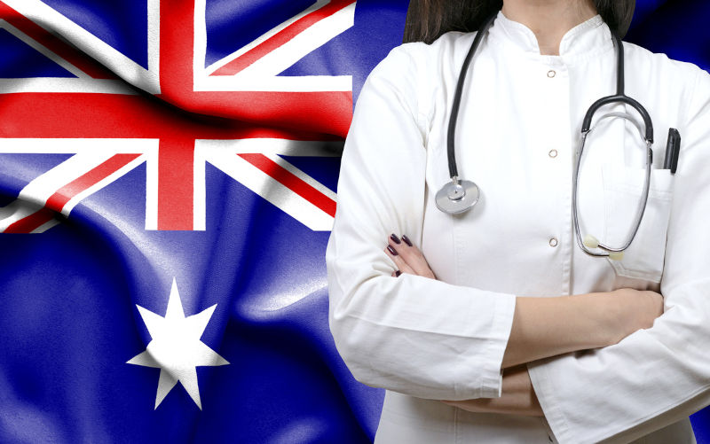 Conceptual image of national healthcare system in Australia