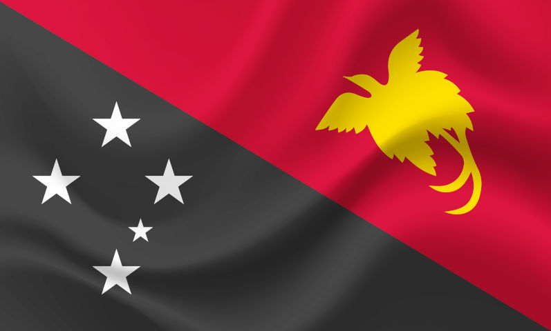 Papua New Guinea flag.