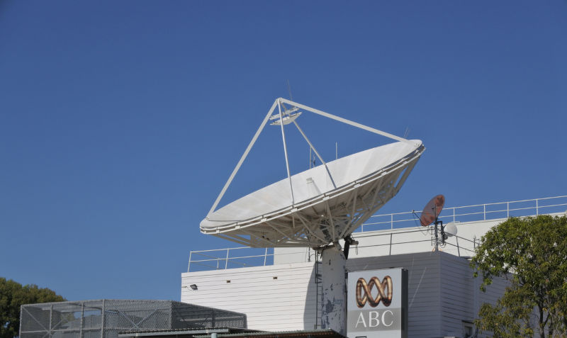 Darwin, Northern Territory, Australia - July 12 2019: ABC News Australia.The ABC News TV channel is Australia's first free-to-air 24 hour news channel.