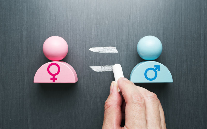 Concept image of gender equality. Female and male symbols.